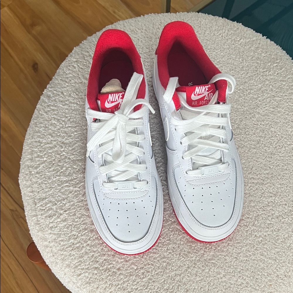 NEW! Nike Kids White and Red Air Sneakers